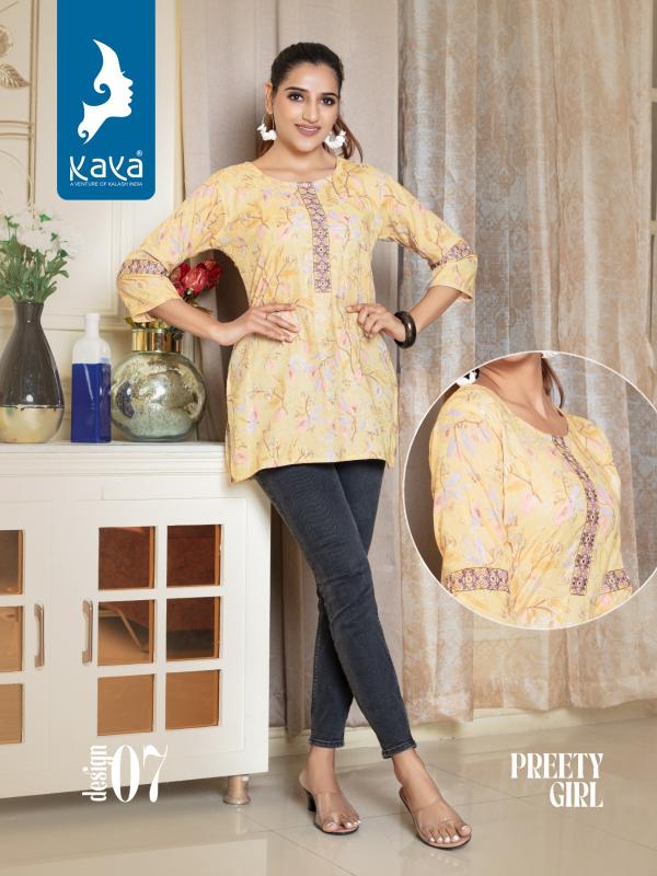 Kaya Preety Girl Fancy Short Kurti Collection